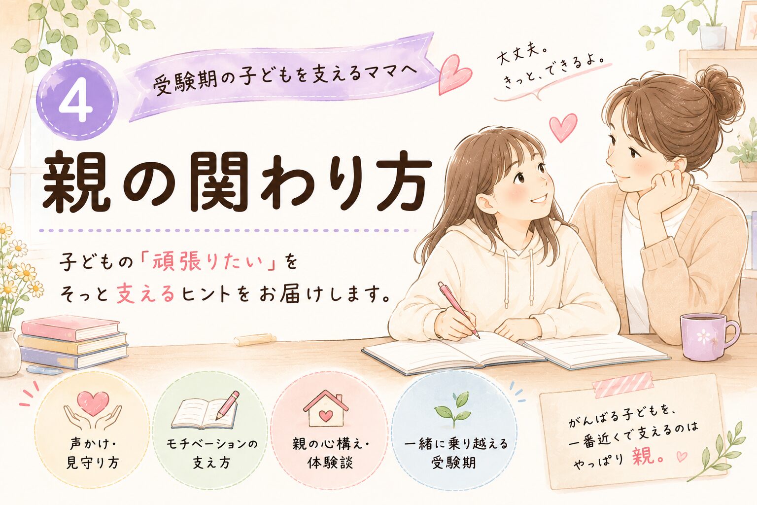 親の関わり方｜受験期の子どもを支えるママへ